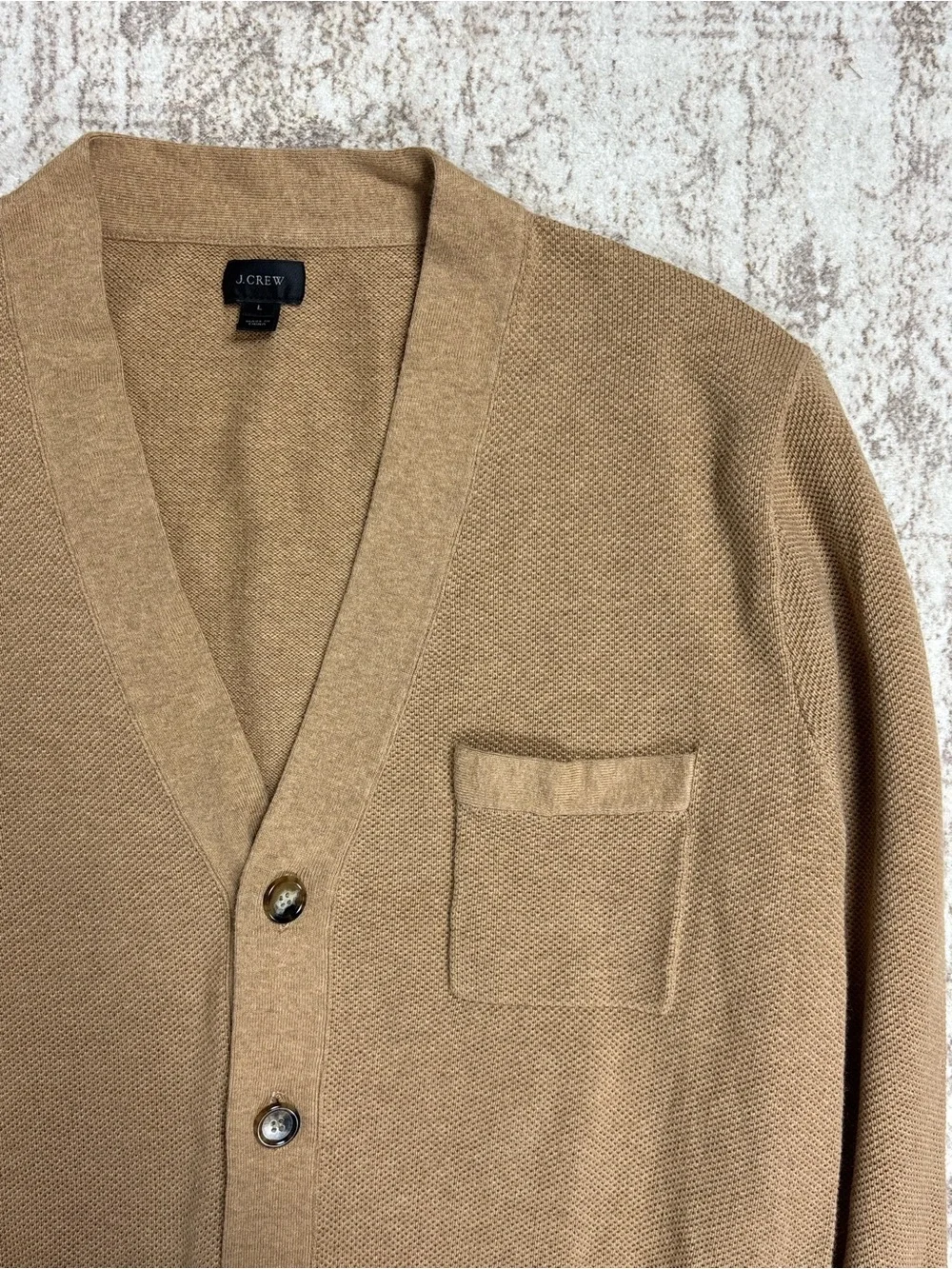 JCrew Cotton Cashmere Pique Cardigan Size L